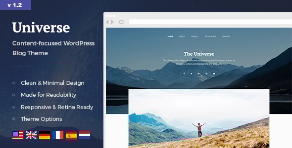 Universe - Clean & Minimal WordPress Blog Theme Logo