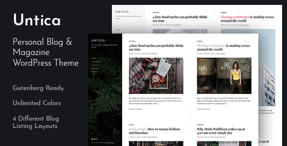 Untica - Personal Blog & Magazine WordPress Theme Logo