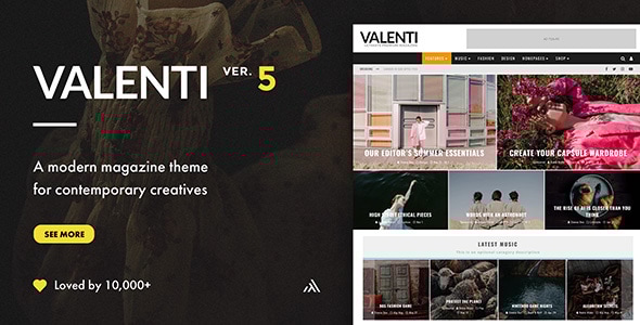 Valenti - WordPress HD Review Magazine News Theme Logo