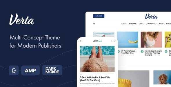Verta - Multi-Concept WordPress Theme for Modern Publishers Logo