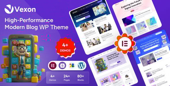 Vexon - Modern Blog & Magazine News WordPress Theme Logo