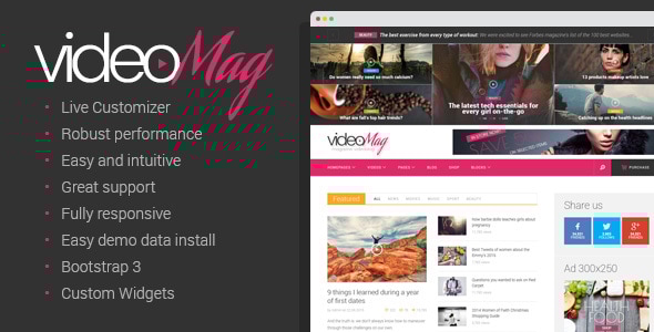 VideoMag - Magazine Video blog Theme Logo