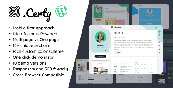 Creative Resume & CV WordPress Theme Logo