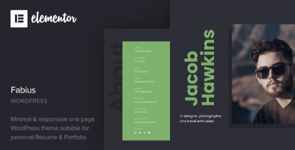 Fabius - One Page Resume WordPress Theme Logo