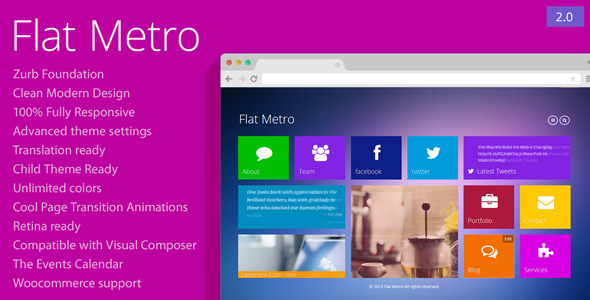 Flat Metro - Responsive WordPress Theme Logo